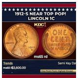 1912-s Lincoln Cent Near Top Pop! 1c ms65 rd SEGS