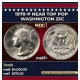 1970-p Washington Quarter Near Top Pop 25c ms67+ S