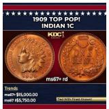 1909 Indian Cent TOP POP! 1c ms67+ rd SEGS