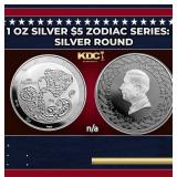 2024 Tokelau 1 oz Silver $5 Zodiac Series: Aquariu