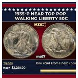 1935-p Walking Liberty Half Dollar Near Top Pop 50