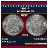 1892-p Morgan Dollar $1 ms65 SEGS