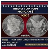 1880-o Morgan Dollar TOP POP! $1 ms65 PL SEGS