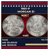 1901-p Morgan Dollar $1 ms63 USCG