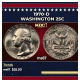 1970-d Washington Quarter 25c ms67 SEGS