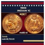 1900 Indian Cent 1c ms66 rd SEGS