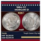 1884-cc Morgan Dollar $1 ms67 SEGS