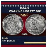 1934-s Walking Liberty Half Dollar 50c ms64 SEGS