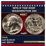 1973-p Washington Quarter TOP POP! 25c ms67+ SEGS