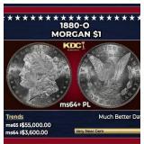 1880-o Morgan Dollar $1 ms64+ PL SEGS