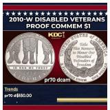 2010-W Disabled Veterans Proof Modern Commem Dolla