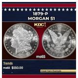1879-p Morgan Dollar $1 Grades ms65