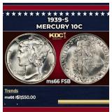 1939-s Mercury Dime 10c ms66 FSB SEGS