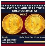 1904 Lewis & Clark Gold Commem Dollar Near Top Pop