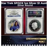NGC NGC 2015-p Star Trek SPOCK 1oz Silver $1 Austr