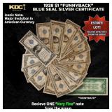 1x 1928 $1 Funnyback Blue Seal Silver Certificate