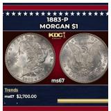 1883-p Morgan Dollar $1 ms67 SEGS