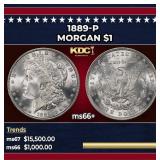 1889-p Morgan Dollar $1 ms66+ SEGS