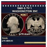 1981-s Ty 1 Proof Washington Quarter 25c pr70 dcam