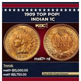 1909 Indian Cent TOP POP! 1c ms67+ rd SEGS