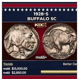 1928-s Buffalo Nickel 5c ms65+ SEGS