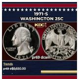 1971-s Proof Washington Quarter 25c pr69 dcam SEGS