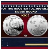 2017 Year of the Rooster 1 oz .999 Silver Round