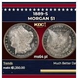 1889-s Morgan Dollar $1 ms64 pl SEGS