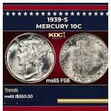 1939-s Mercury Dime 10c ms65 FSB SEGS