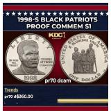 1998-S Black Patriots Proof Modern Commem Dollar $