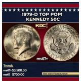 1979-d Kennedy Half Dollar TOP POP! 50c ms67+ SEGS