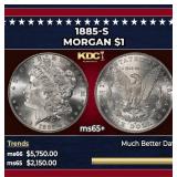 1885-s Morgan Dollar $1 ms65+ SEGS