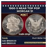 1900-s Morgan Dollar Near Top Pop $1 ms64 dmpl SEG