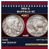 1915-s Buffalo Nickel 5c ms65 SEGS