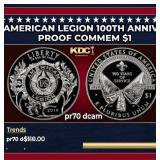 2019-p American Legion Proof Modern Commem Dollar