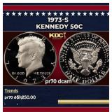 1973-s Proof Kennedy Half Dollar 50c pr70 dcam SEG