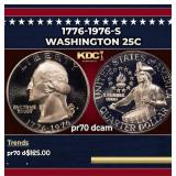 1776-1976-s Proof Washington Quarter 25c pr70 dcam