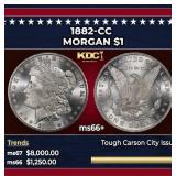 1882-cc Morgan Dollar $1 ms66+ SEGS