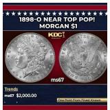 1898-o Morgan Dollar Near Top Pop! $1 ms67 SEGS