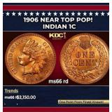 1906 Indian Cent Near Top Pop! 1c ms66 rd SEGS