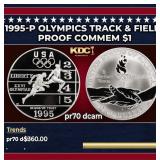 1995-p Olympics Track & Field Proof Modern Commem