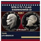 1976-s Ty 1 Clad Proof Eisenhower Dollar $1 pr70 d