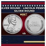 1 oz Silver Round - Lincoln Penny Style