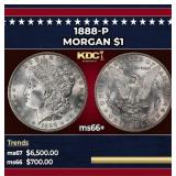 1888-p Morgan Dollar $1 ms66+ SEGS