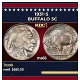 1931-s Buffalo Nickel 5c Grades ms66