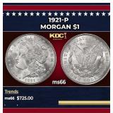 1921-p Morgan Dollar $1 Grades ms66