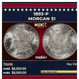 1893-p Morgan Dollar $1 ms64+ SEGS