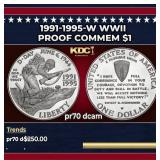 1991-1995-w WWII Proof Modern Commem Dollar $1 pr7