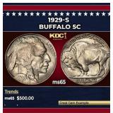 1929-s Buffalo Nickel 5c Grades ms65
