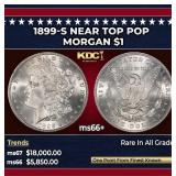 1899-s Morgan Dollar Near Top Pop $1 ms66+ SEGS